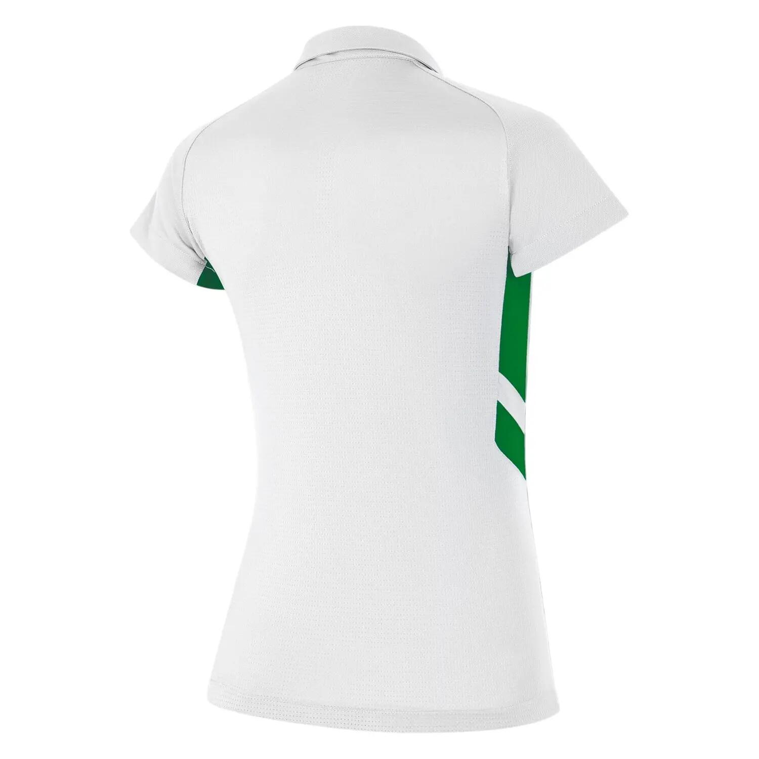 Maglietta Polo Pannello A Contrasto Raglan Donna Nike Bianco Verde Pino 2/3