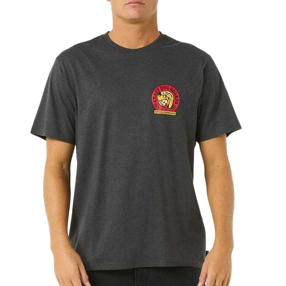 Men's Rip Curl Shaper Address Grey/Black T-Shirt