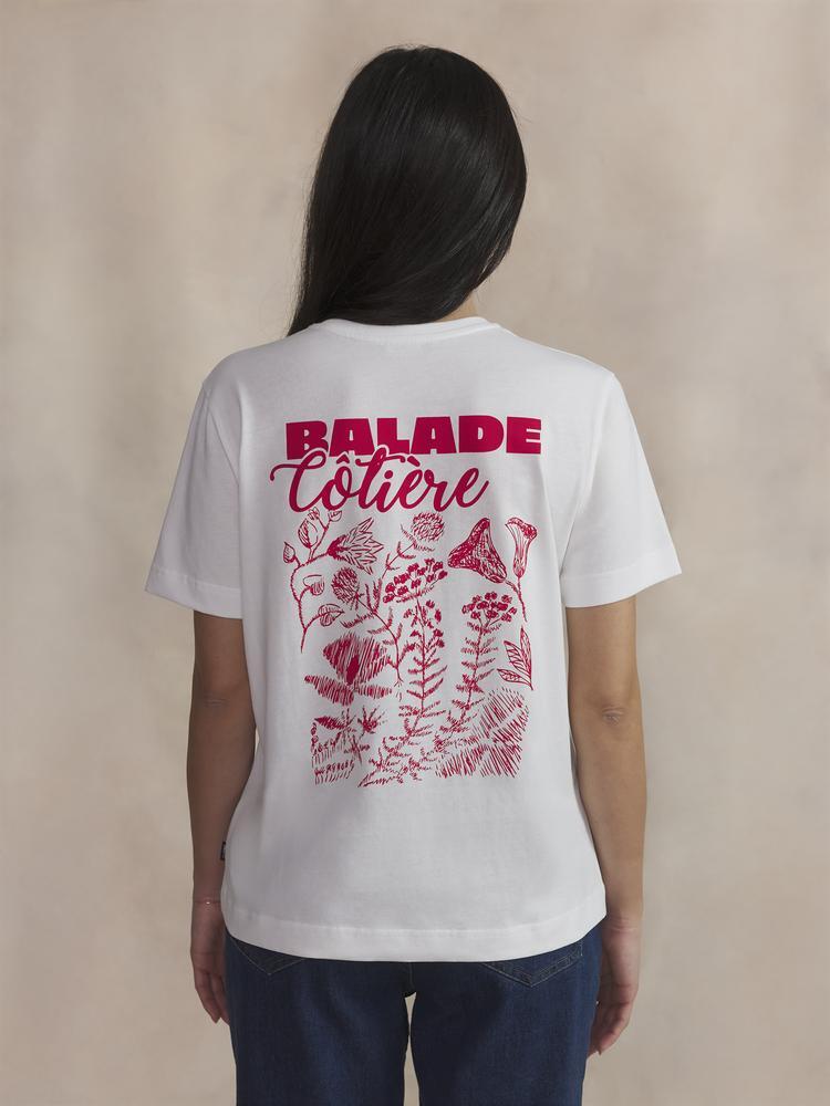 T-shirt Femme Col rond manches courtes - ISCIATEE - Blanc/Ecru 4/5