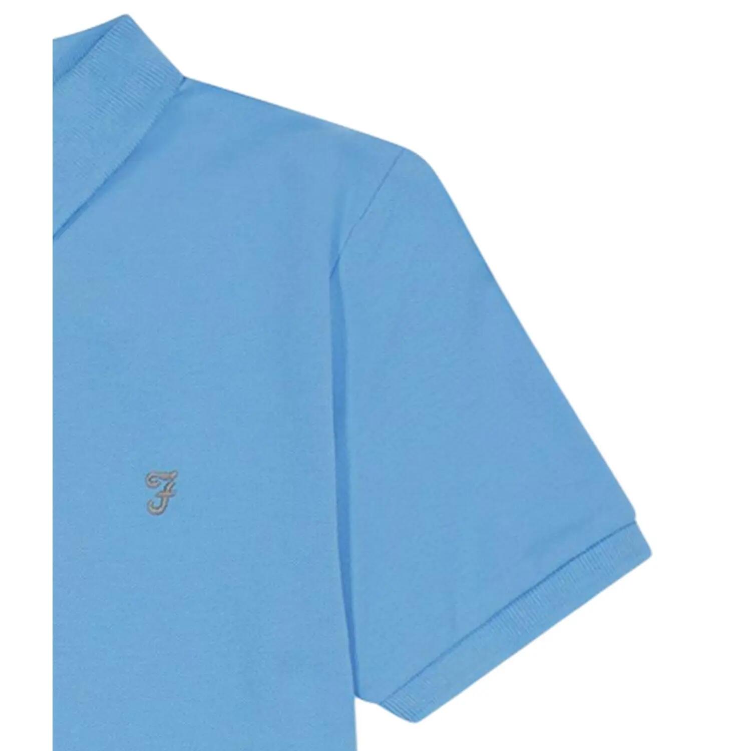 Polo Manches Courtes Motif/style Brodé BUGSWORTH Homme (Bleu Clair) 4/4