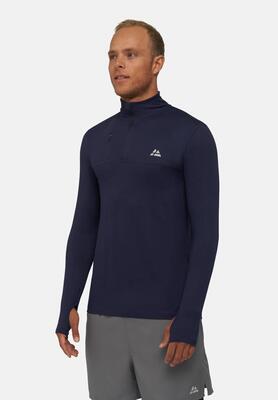 Heren hardloop midlayer halve rits lichtgewicht gerecycled polyester