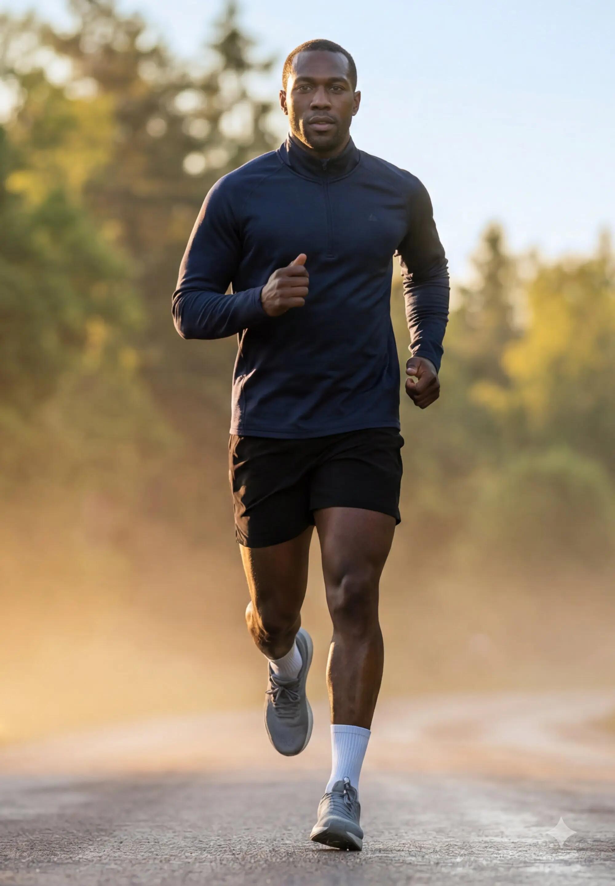 Maglia running mezza zip uomo midlayer leggero poliestere riciclato 5/5