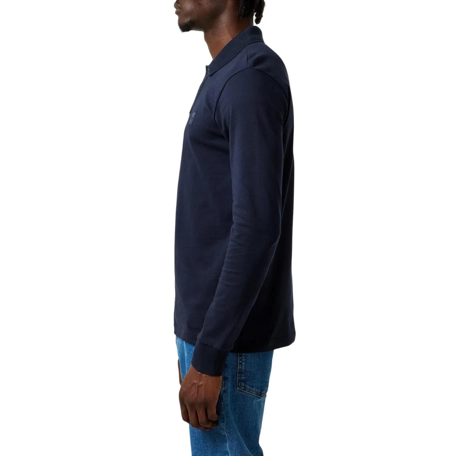 Maglietta Polo Logo Manica Lunga Uomo Boss Passerby Blu Navy 4/4