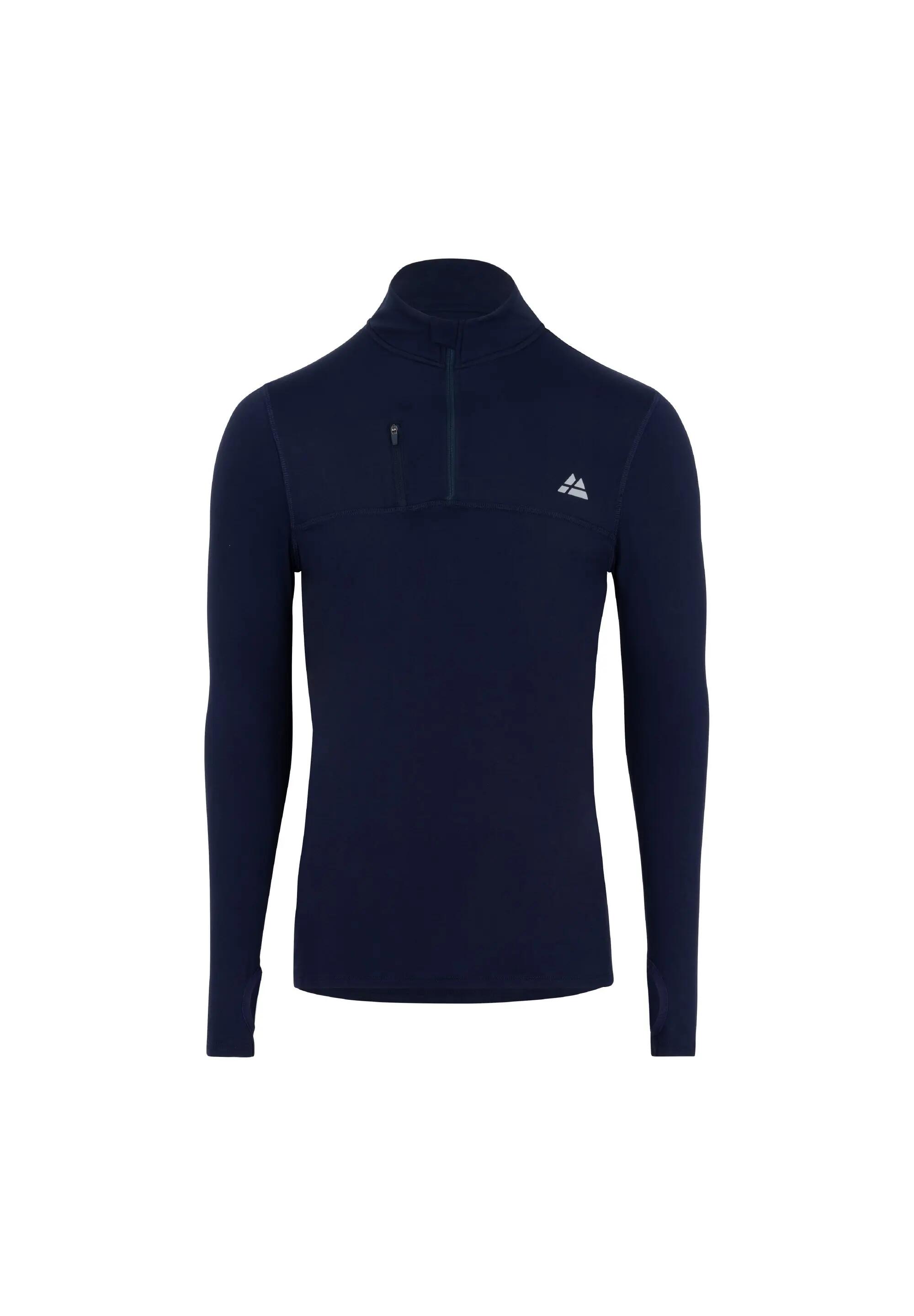 Maglia running mezza zip uomo midlayer leggero poliestere riciclato 4/5
