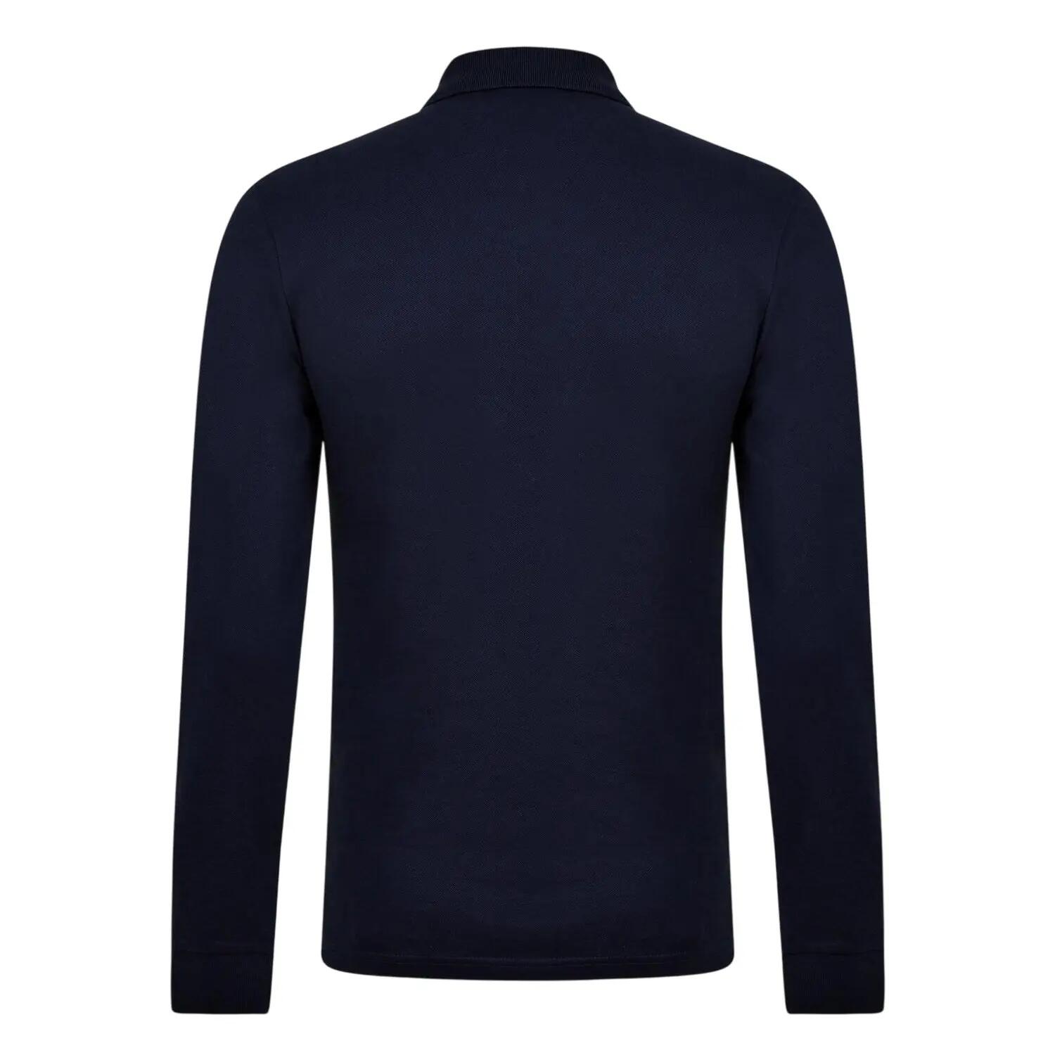 Maglietta Polo Logo Manica Lunga Uomo Boss Passerby Blu Navy 3/4