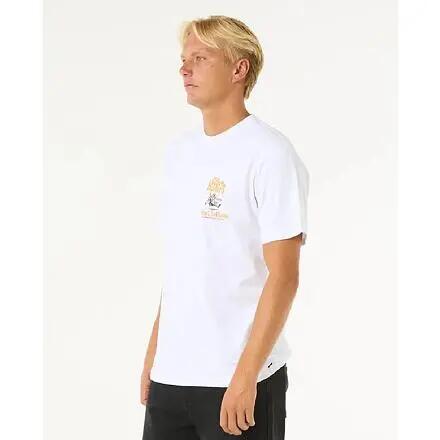 T-Shirt Uomo Rip Curl Shaper Address Bianco 4/4