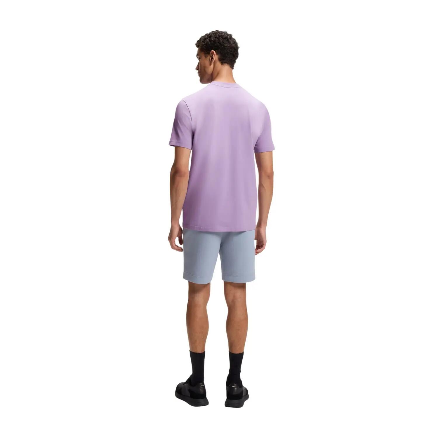 Maglietta Oversize Logo Uomo Boss Tchup Viola 3/4