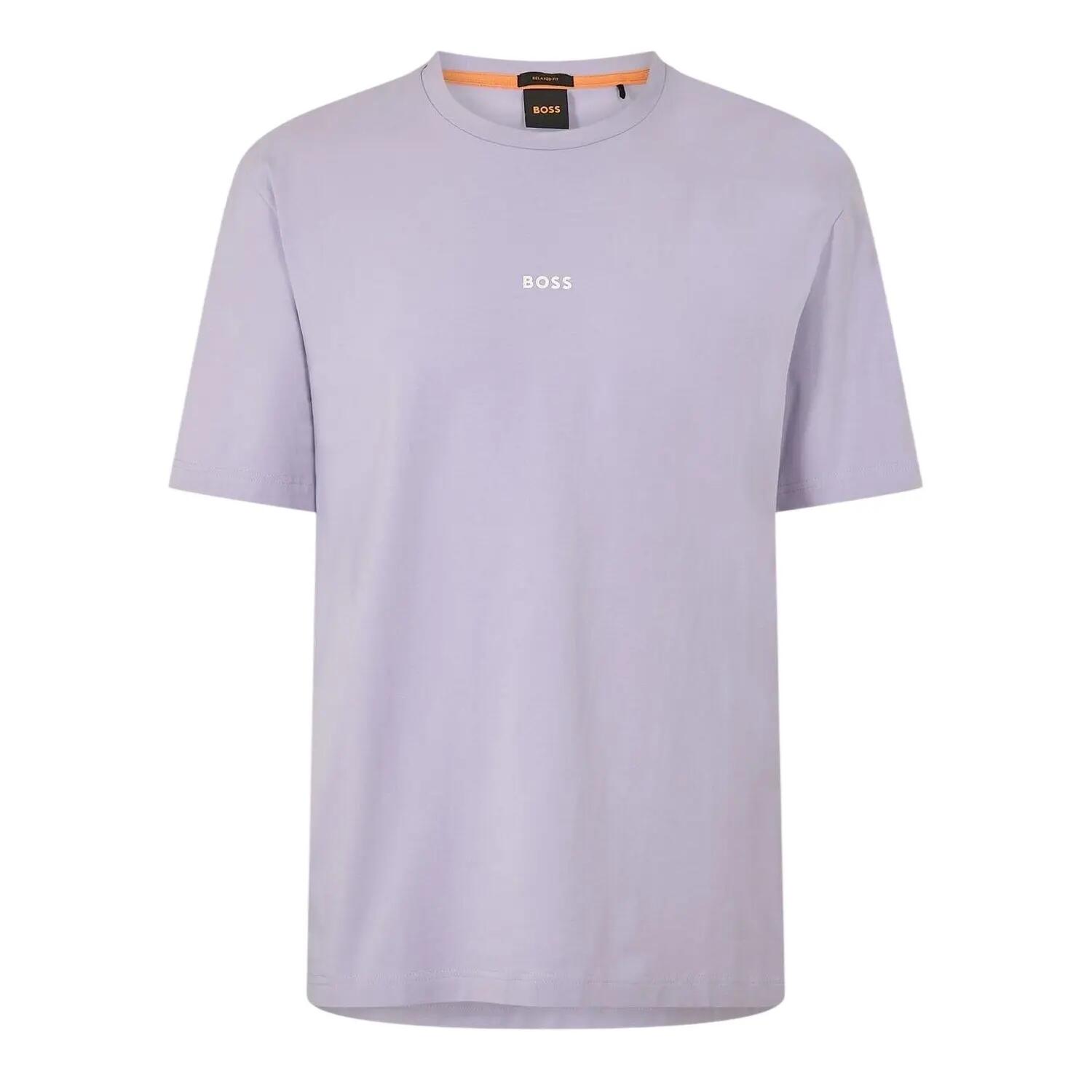 Maglietta Oversize Logo Uomo Boss Tchup Viola 2/4