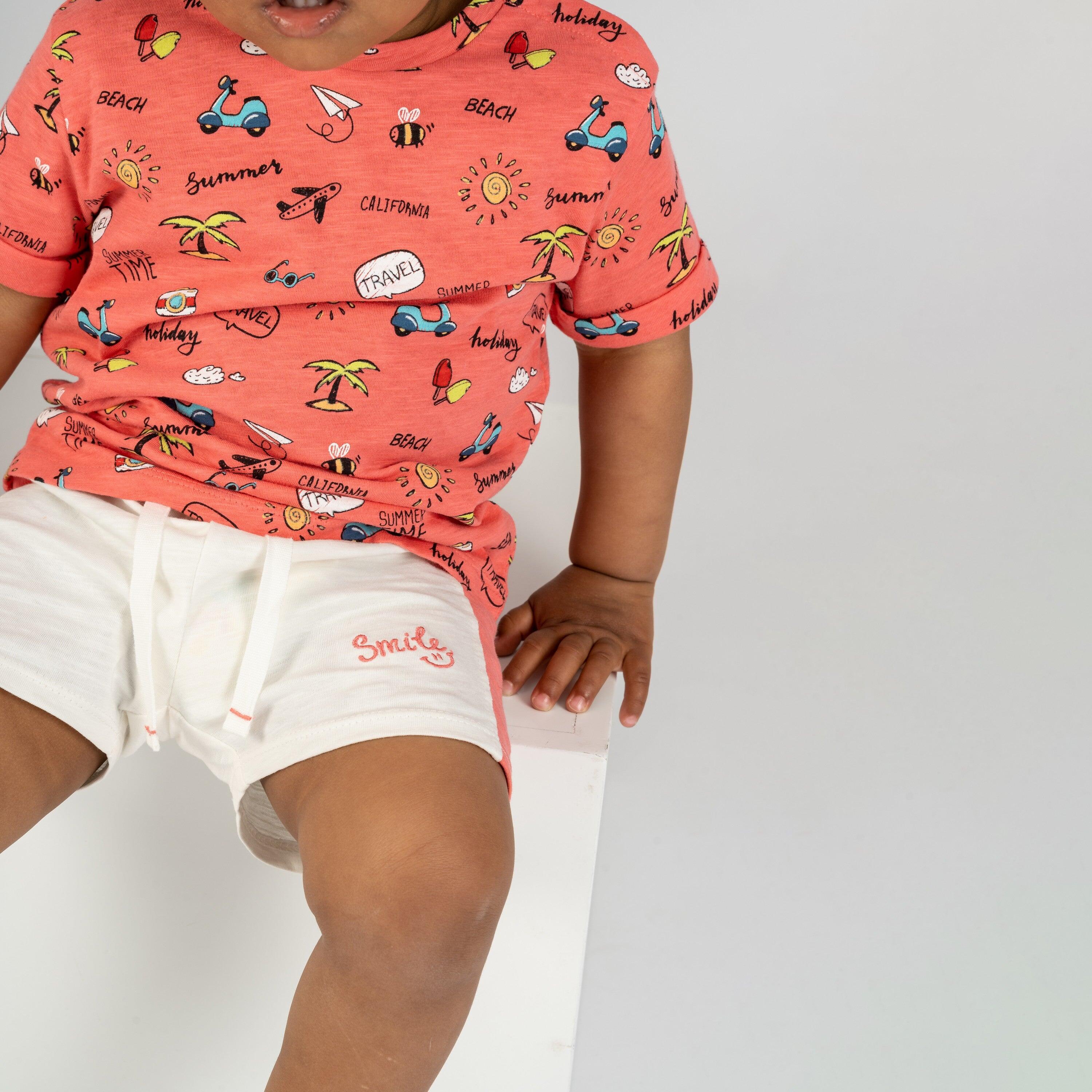 Camiseta infantil com estampa de 3/5