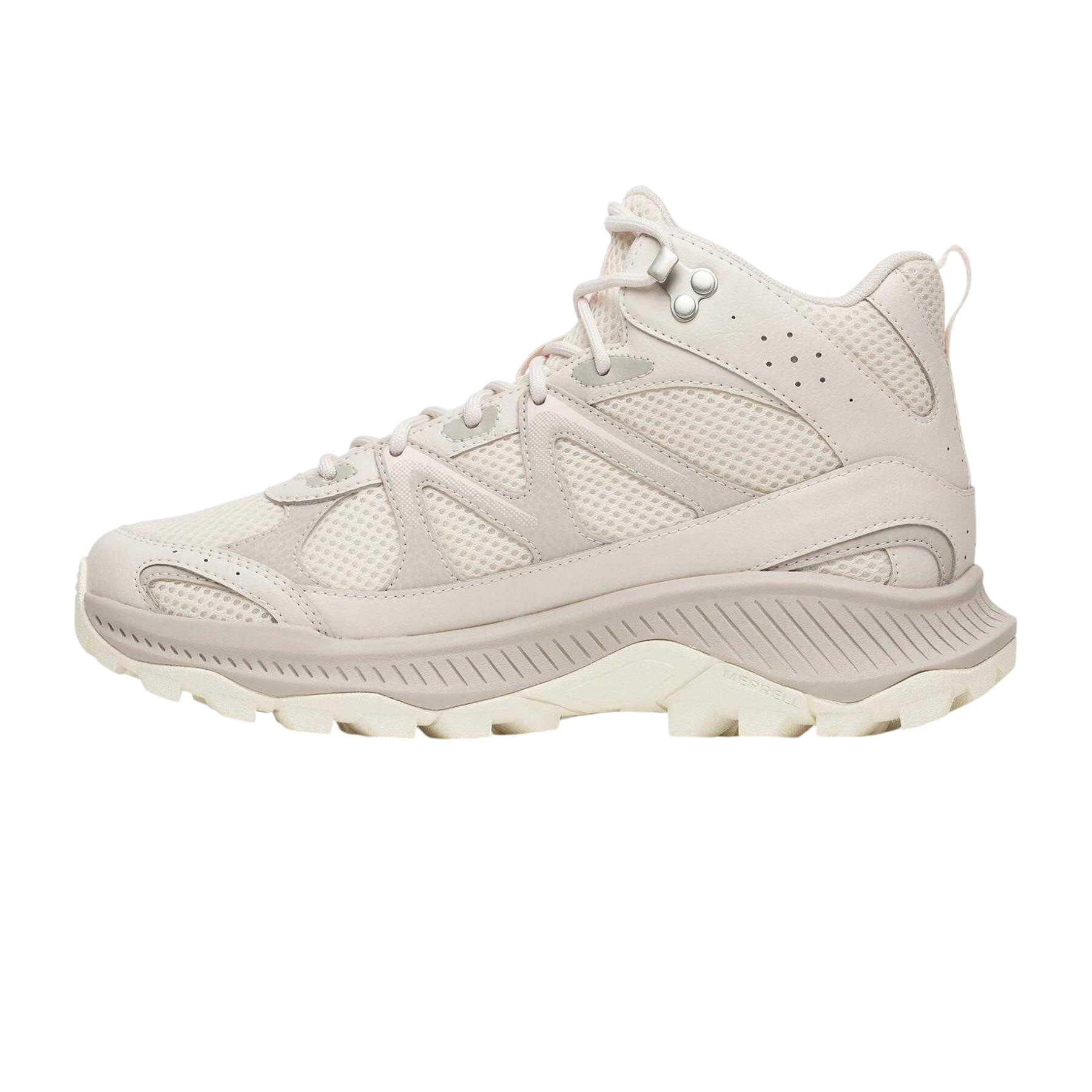 Womens/Ladies Leather Waterproof Hiking Boots (Eggshell) 3/5