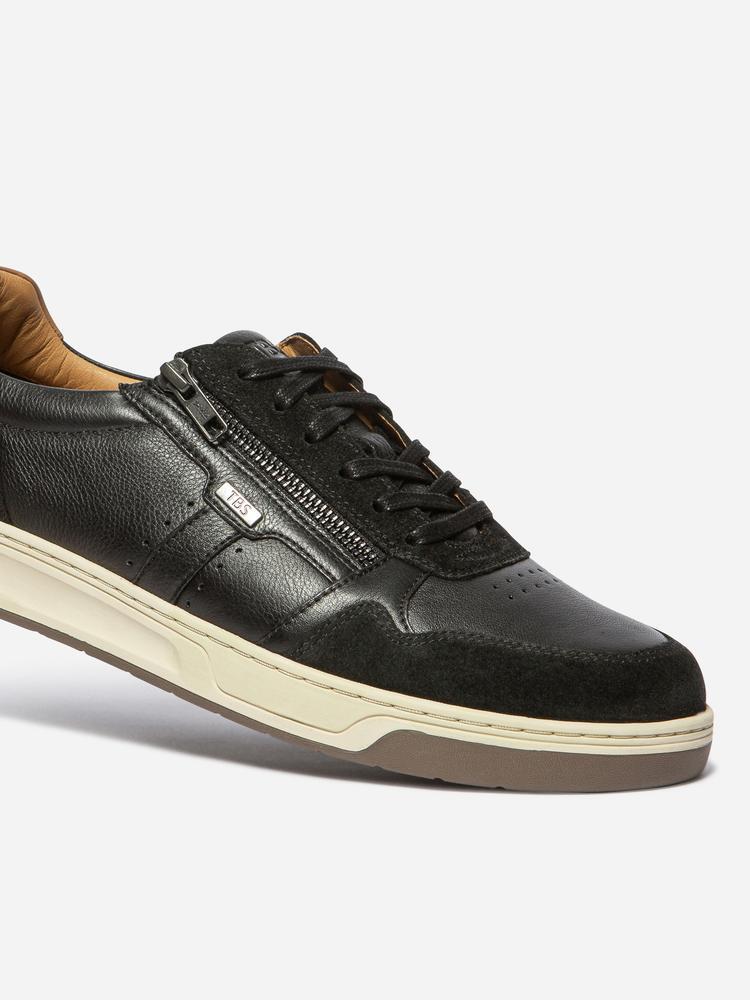Baskets - Casual - Homme - Zippées cuir - THEOZIP - Marron/Camel 3/5
