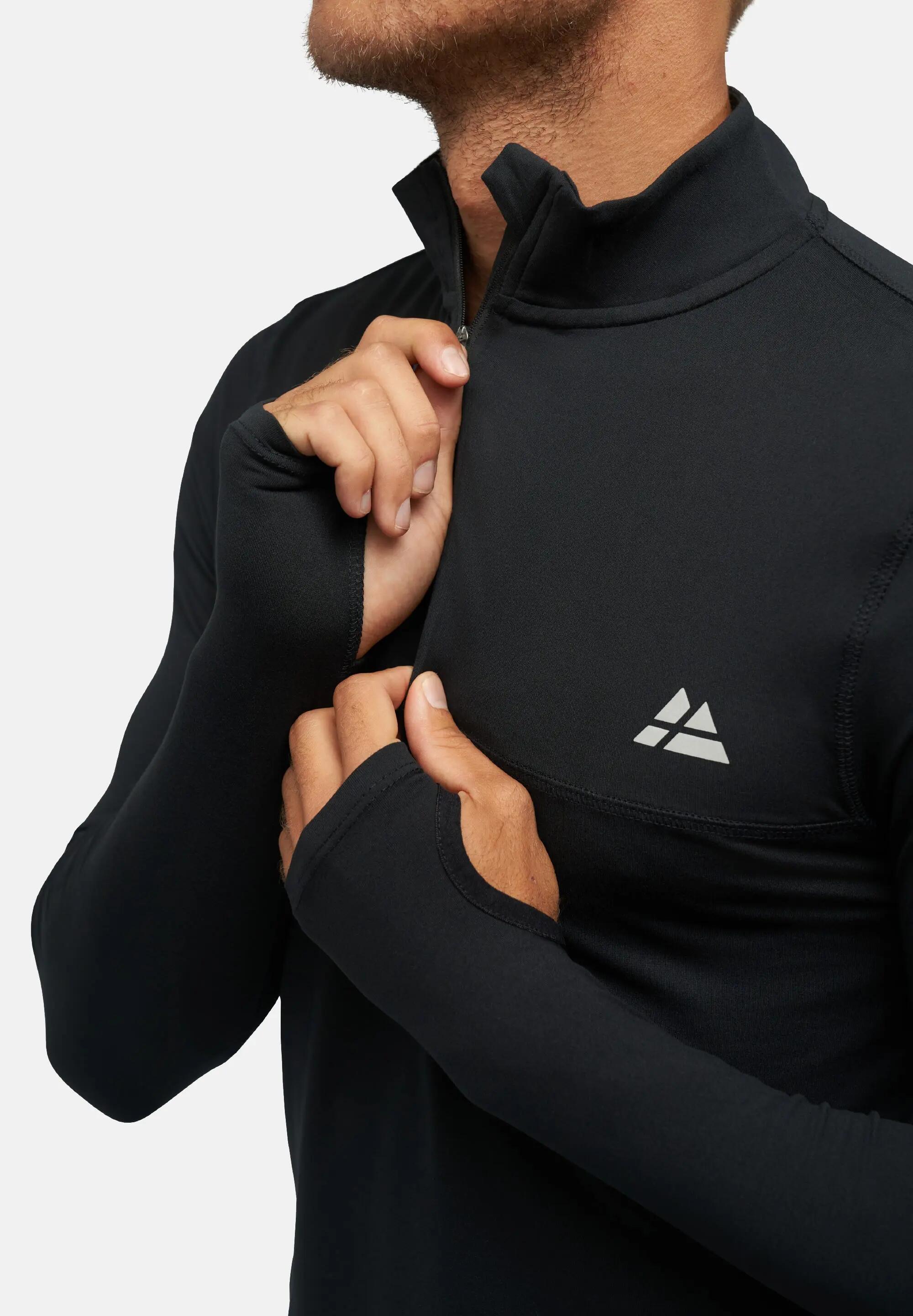 Capa intermedia de running con media cremallera para hombre ligera 3/5