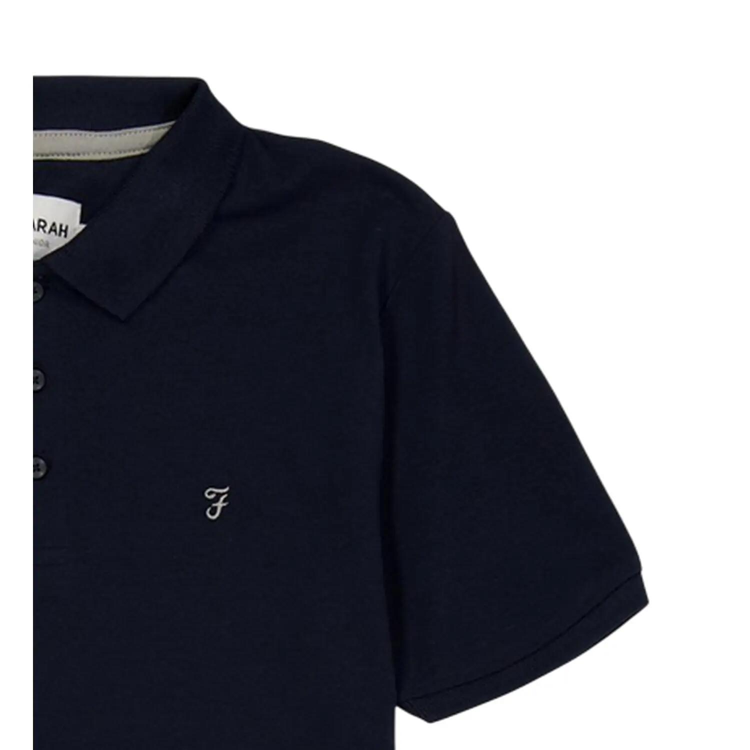 Polo Manches Courtes Motif/style Brodé BUGSWORTH Homme (Bleu Marine Foncé) 4/4