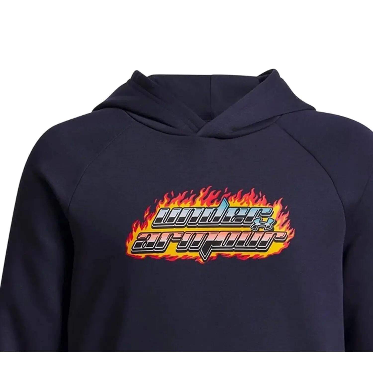 Kapuzenpullover für Jungen, Raglanärmel Kinder gewaschenes Marienblau 4/4