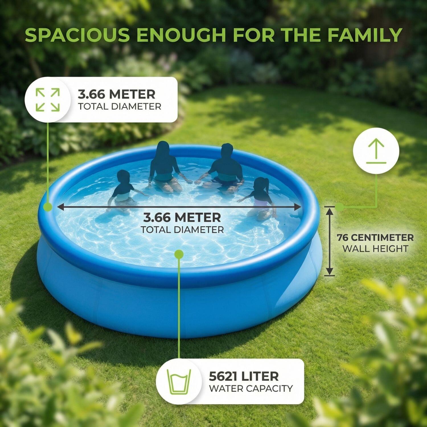 INTEX Piscina Easy Set Rotonda - 366x76 cm - 3-pezzi S22387 7/7