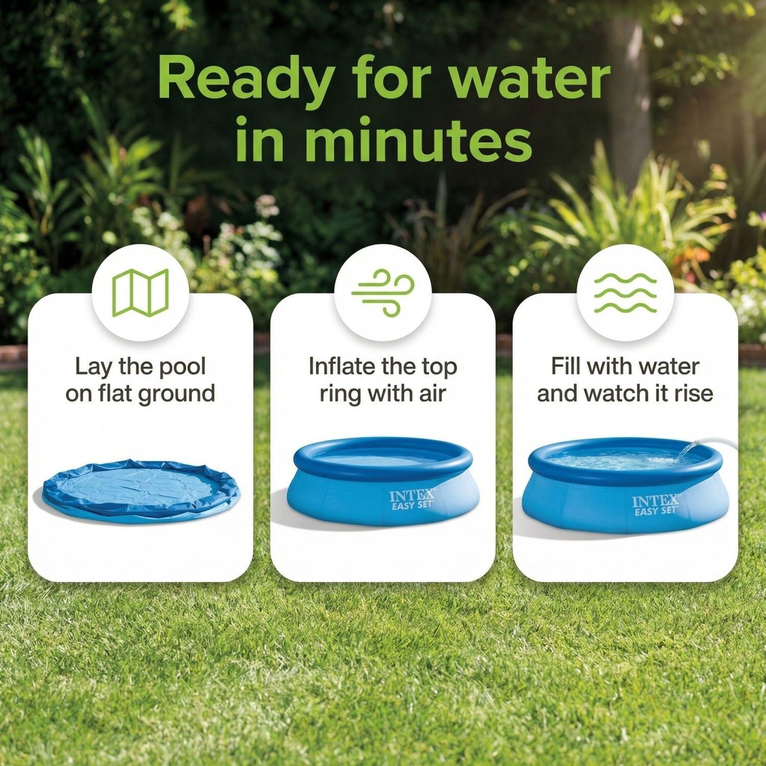 INTEX Piscina Easy Set Rotonda - 366x76 cm - 3-pezzi S22387 6/7