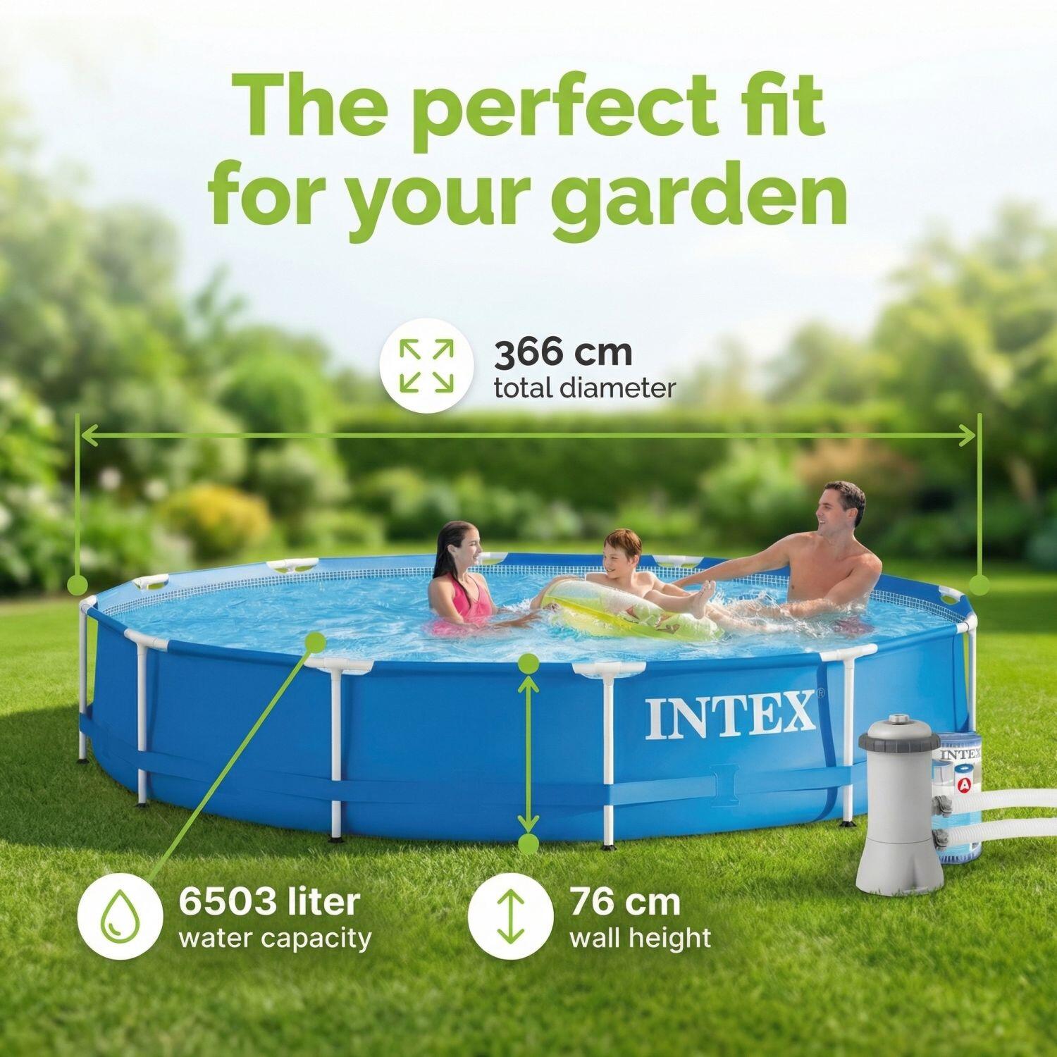 Frame Pool Rund - 366x76 cm - 3-teilig  S21341 4/6