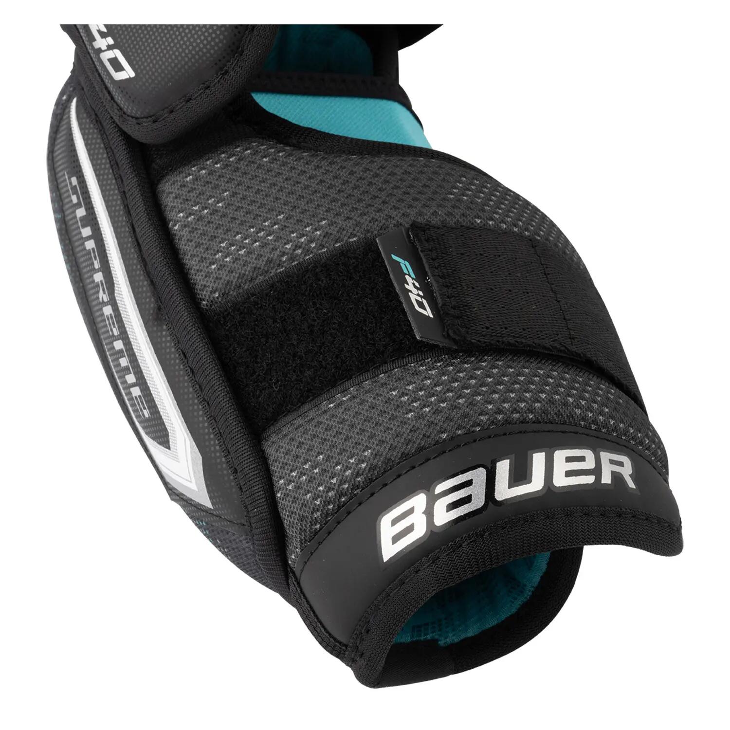 BAUER Supreme F40 Senior codos de hockey negros 3/5