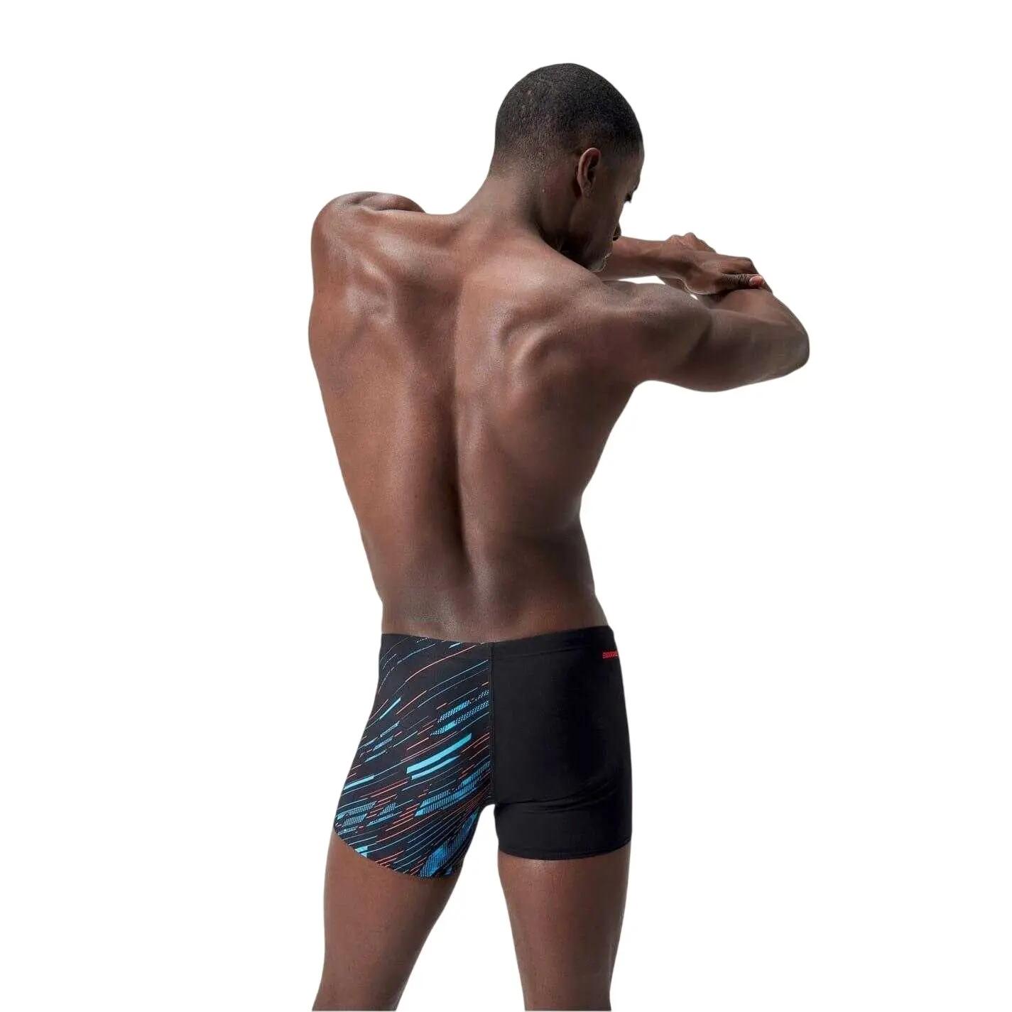 "Hboom" JammerShorts für Herren Schwarz/Blau/Rot 3/4
