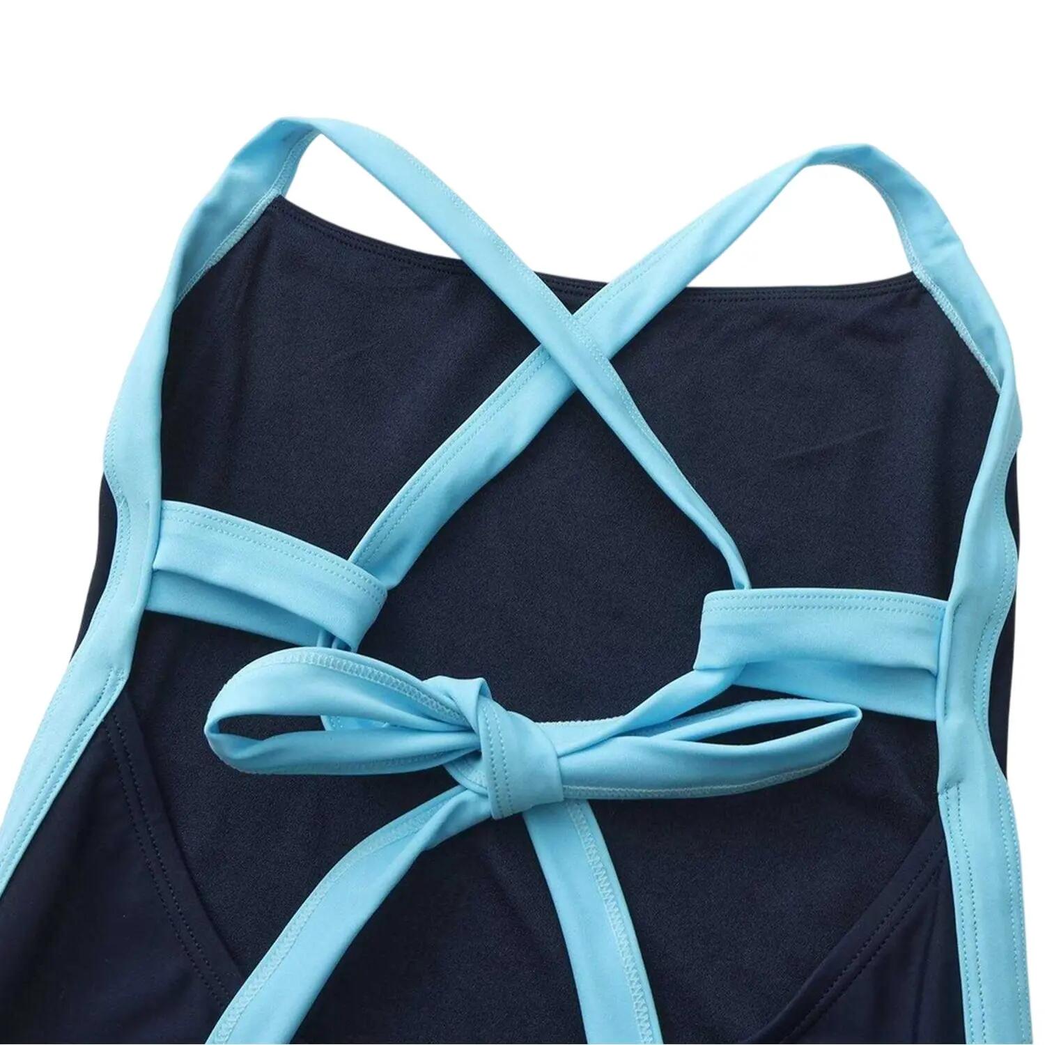 Costume Da Bagno Intero Legatura Sulla Schiena Donna Slazenger Blu Navy 4/4