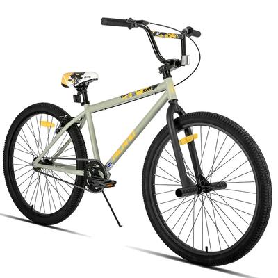 Jongeren bmx freestyle fiets 24/26 inch single speed stunt pegs