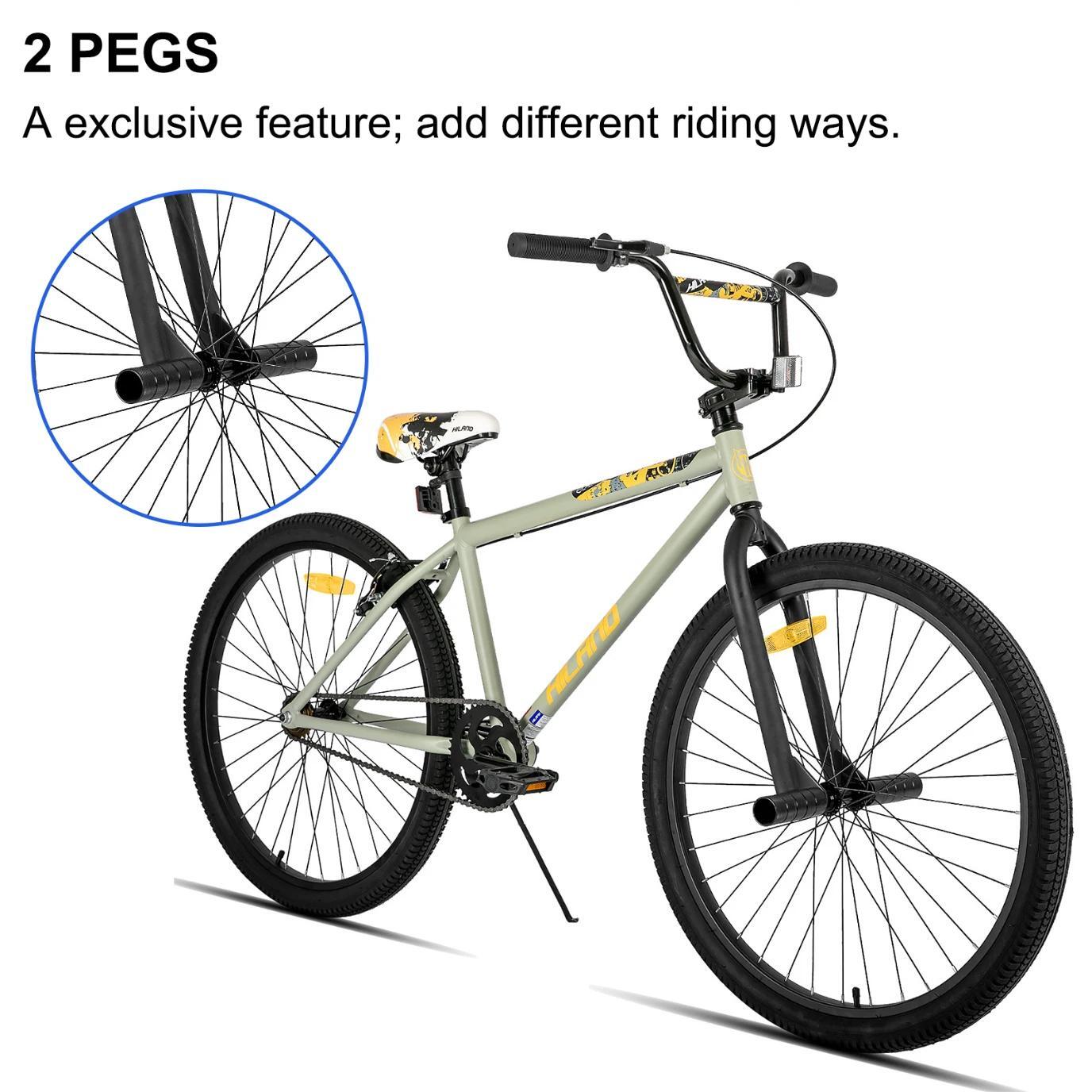 BMX Freestyle Jeune Vélo 24/26 pouces Monovitesse Pegs Acrobatie 5/6