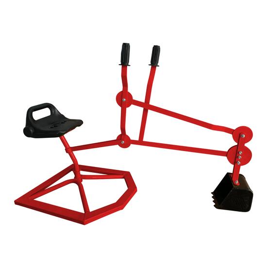 AXI Justin graafmachine voor in de zandbak/strandspeelgoed - Rood/Zwart