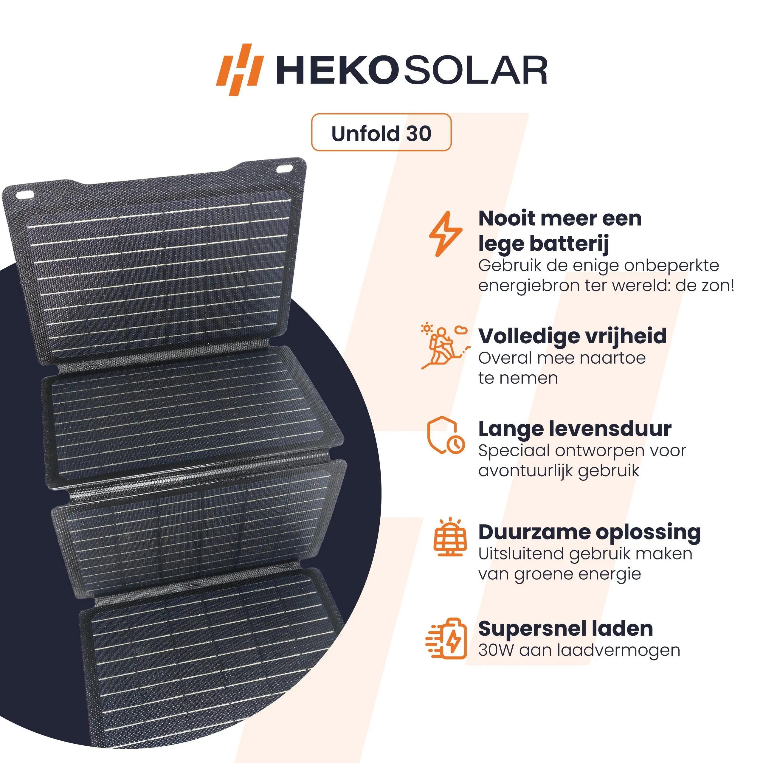 Portable Solar Panel Unfold 30 3/15