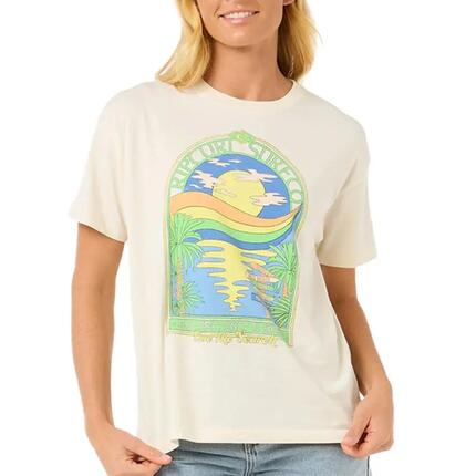 T-Shirt Écru Femme Rip Curl Sun & Sea Relaxed