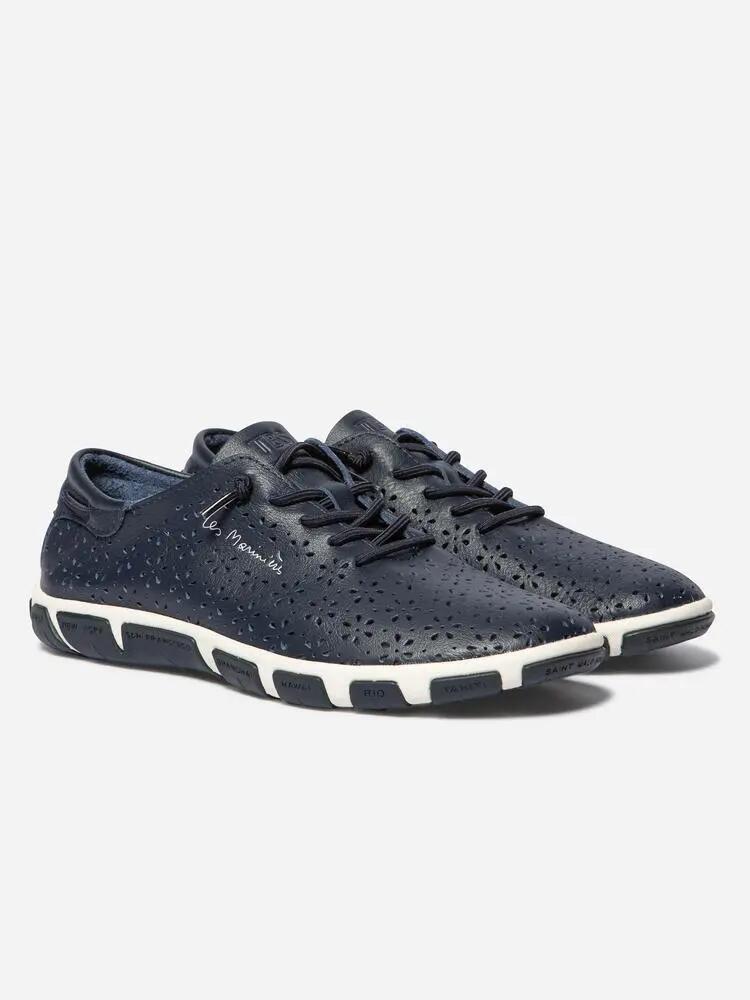Baskets - Sport - Femme - Cuir, fermeture élastique - JAZFLOR - Bleu 4/5