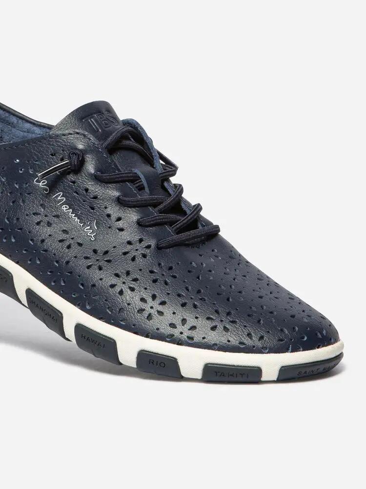 Baskets - Sport - Femme - Cuir, fermeture élastique - JAZFLOR - Bleu 2/5