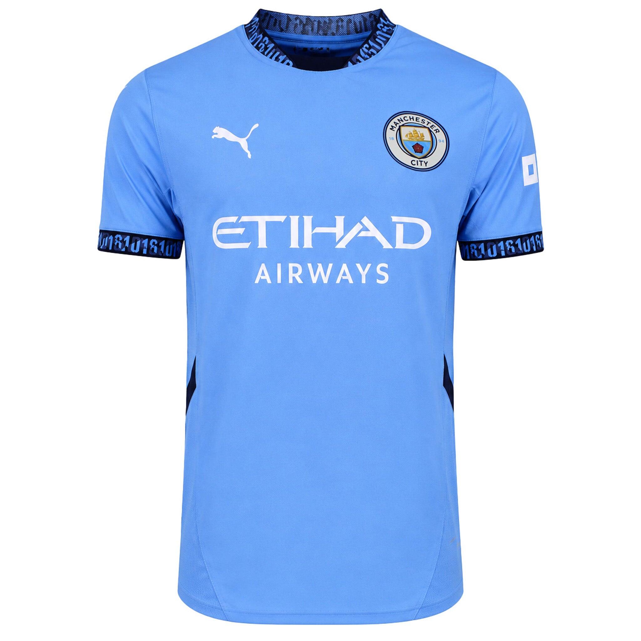 Puma Manchester City 2024-25 Mens Blue Football Jersey 1/2