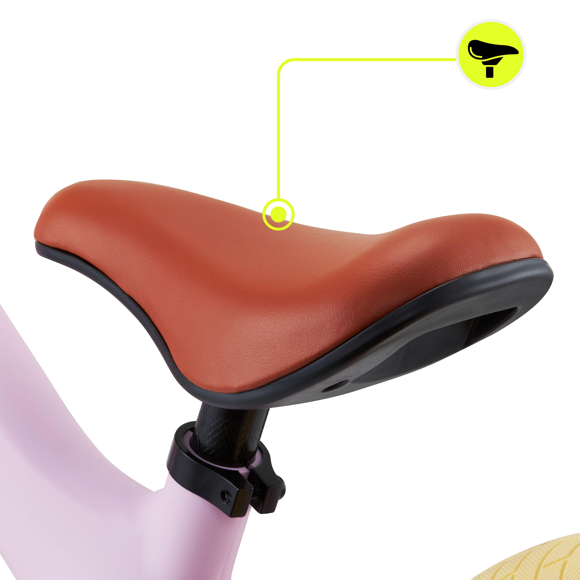 Bicicleta de equilíbrio - ciclismo - unissexo - leve, selim ajustável - rosa 6/7