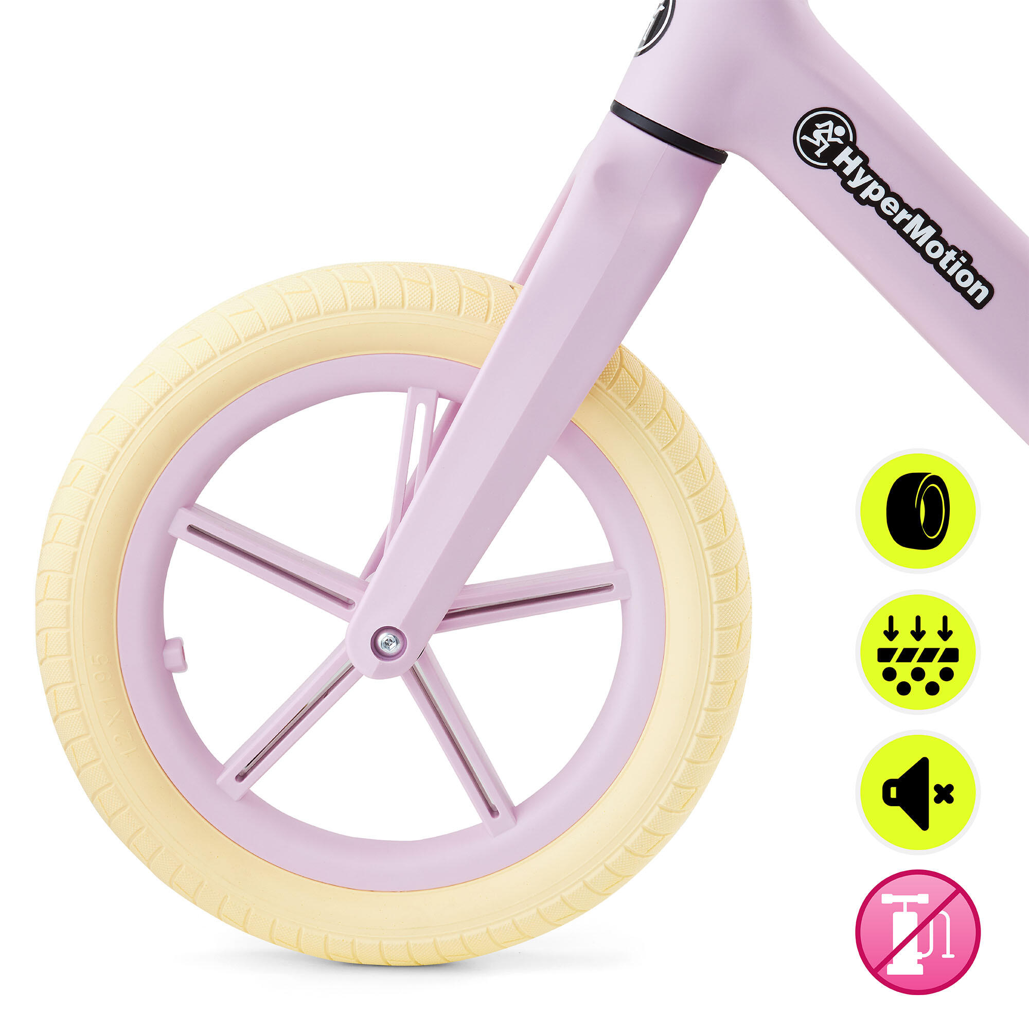 Bicicleta de equilíbrio - ciclismo - unissexo - leve, selim ajustável - rosa 3/7