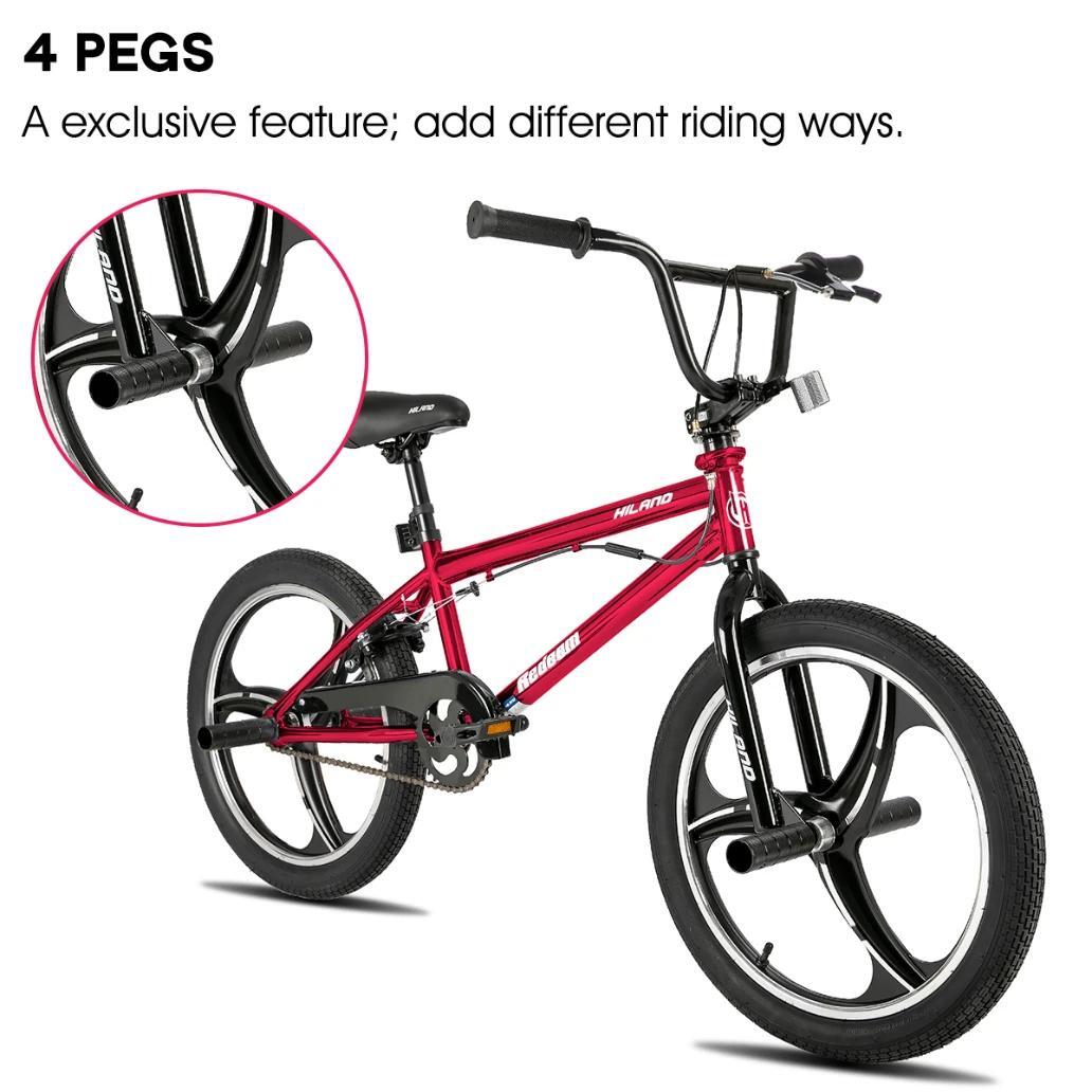 BMX Enfant Fille Garçon 20 pouces Freestyle Monovitesse Rotor Pegs 5/6