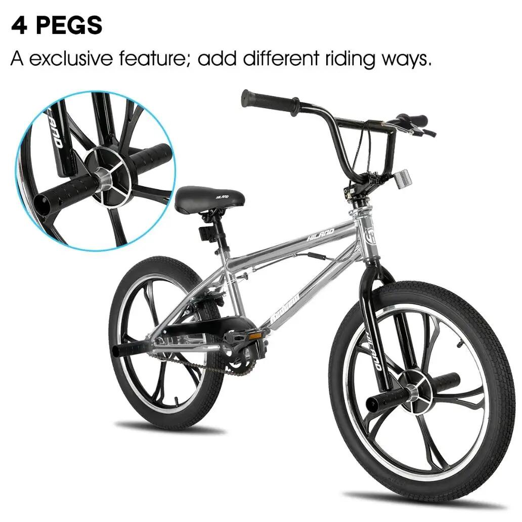 Jungen&Mädchen Rad Kinder BMX 20 Zoll, 5 Speichen 4 Pins 7-10 Jahre 5/6
