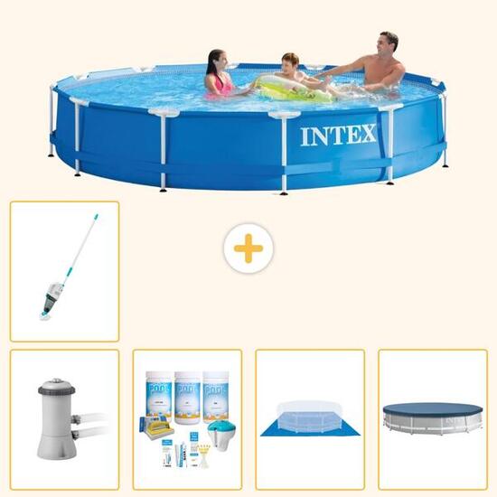 Piscine Tubulaire Ronde - 366x76 cm - 6-pièces S20473