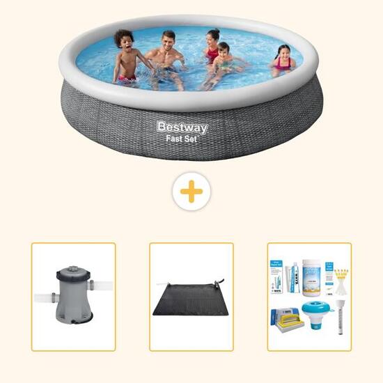 BESTWAY Piscina Bestway Fast Set Redonda - 366x76 cm - 4-piezas S22669