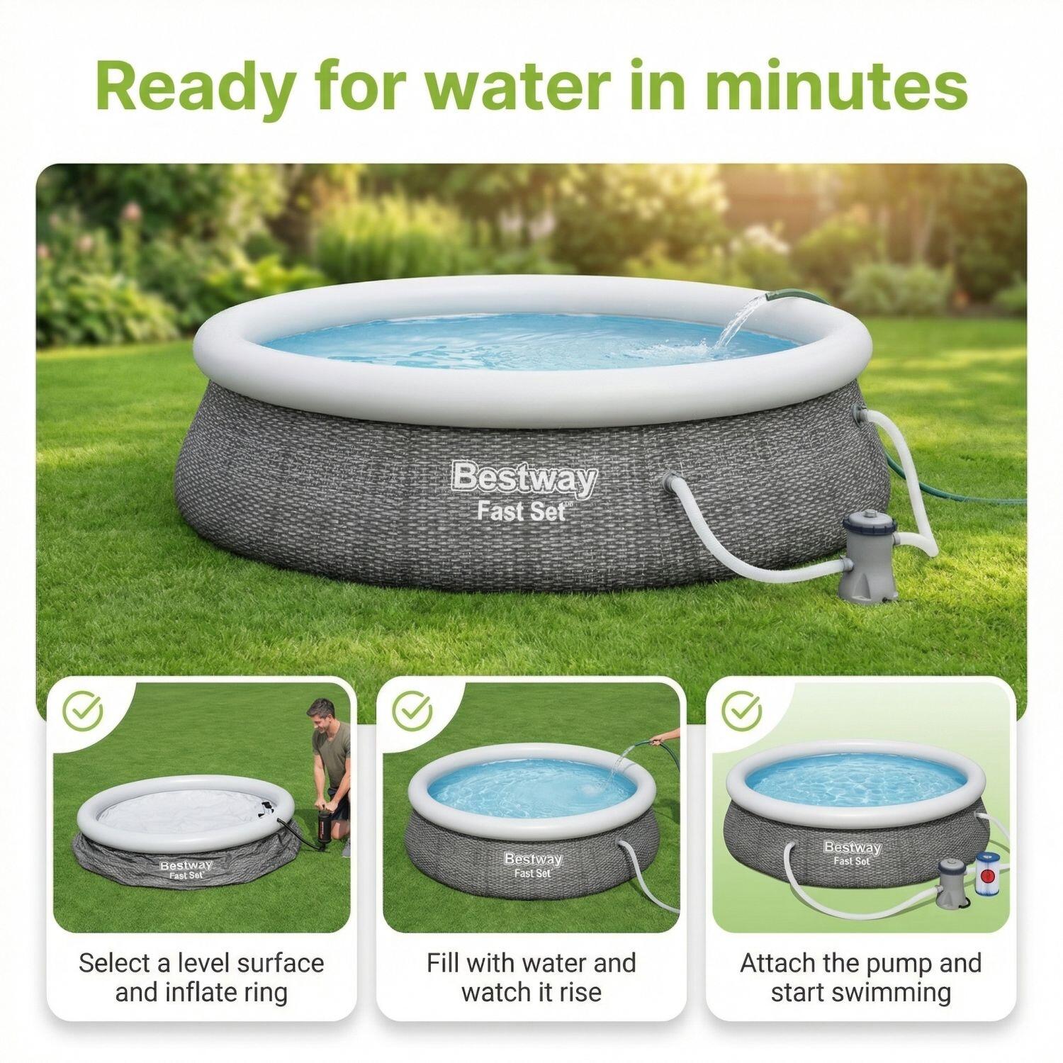 Bestway Fast Set Rond - 366x76 cm - 4-delig S22665 6/7