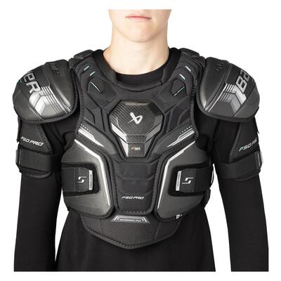 Bauer supreme f50 pro senior schouderbeschermers, zwart