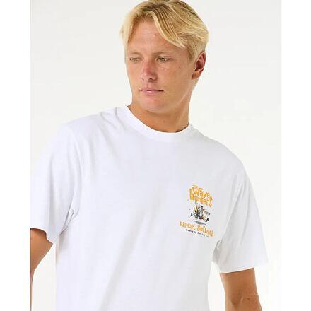 T-Shirt Uomo Rip Curl Shaper Address Bianco 3/4