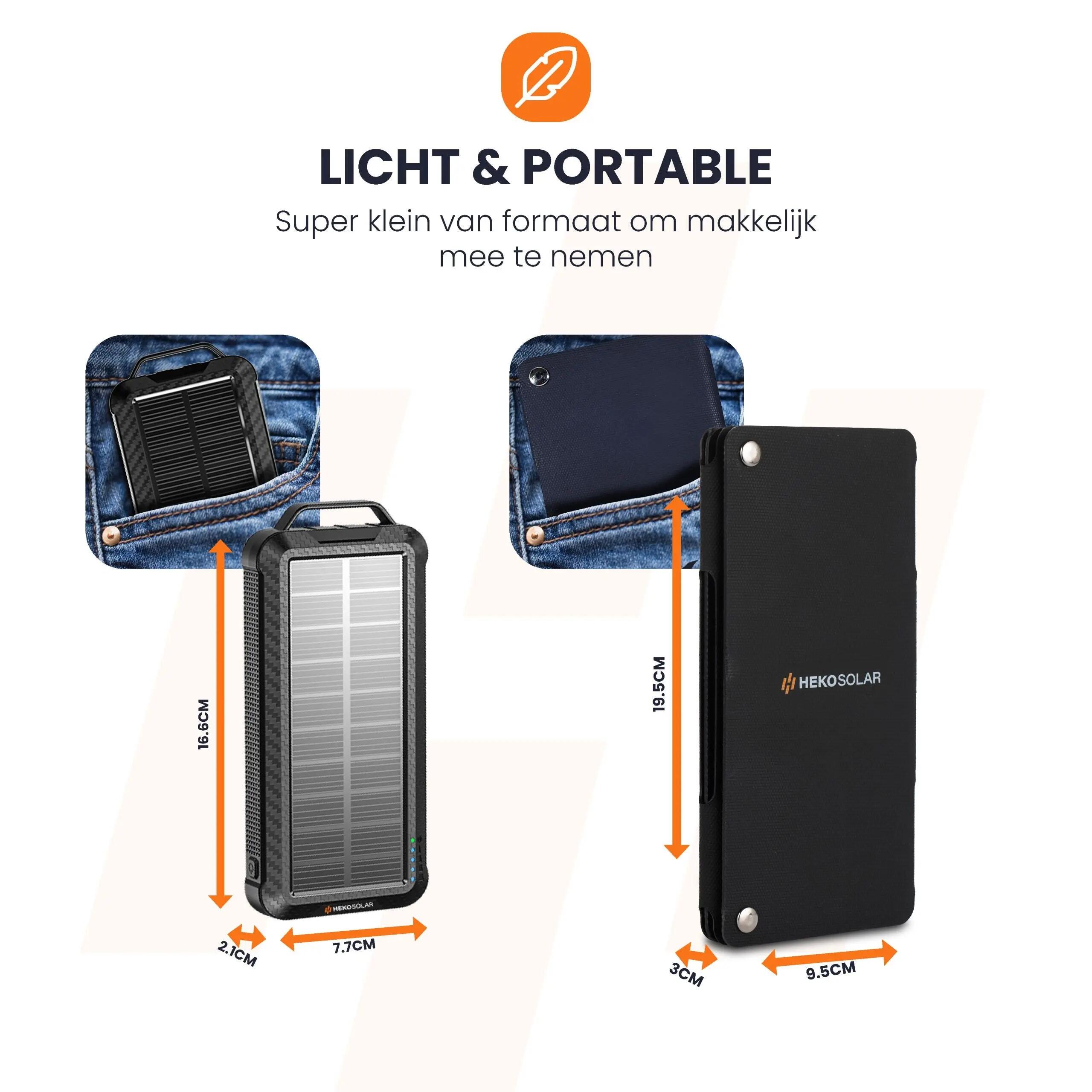 Solar Powerbank Pulse + Portable Solar Panel Unfold 15 8/13