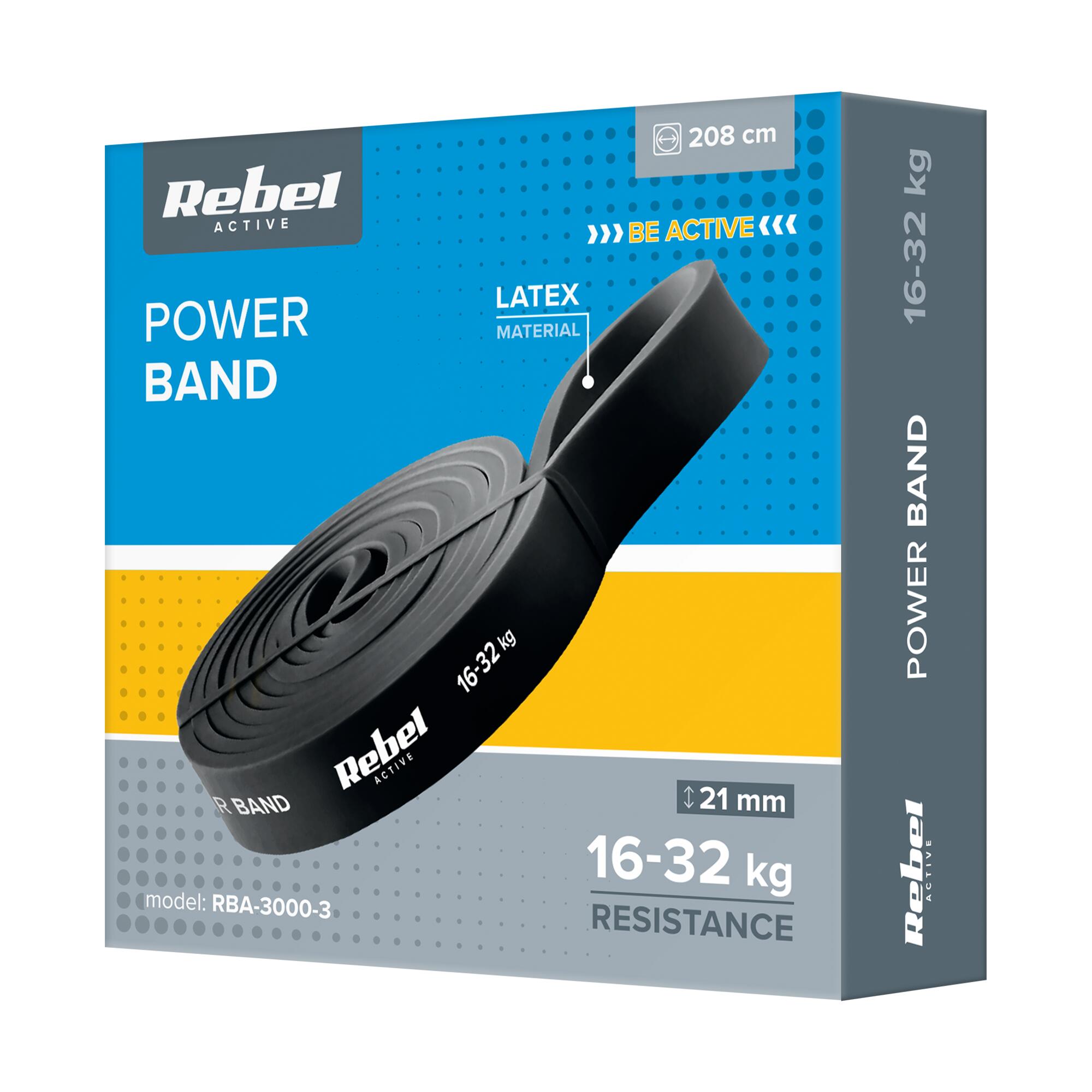 Guma oporowa taśma do ćwiczeń elastyczna power band 16-32 kg Rebel 3/7