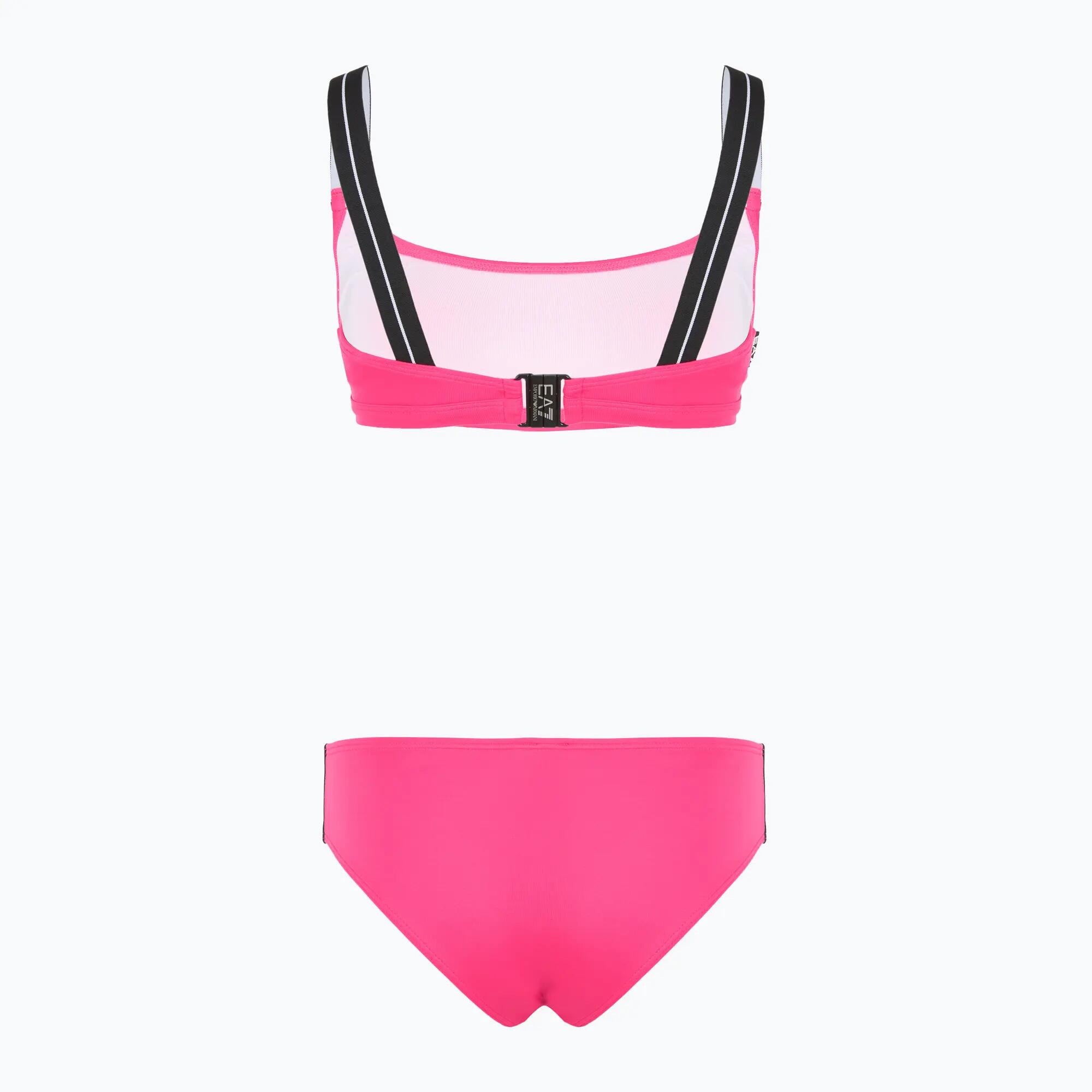 Strój kapielowy dwuczęściowy damski EA7 Emporio Armani Logo Tape Bikini Top 2/7