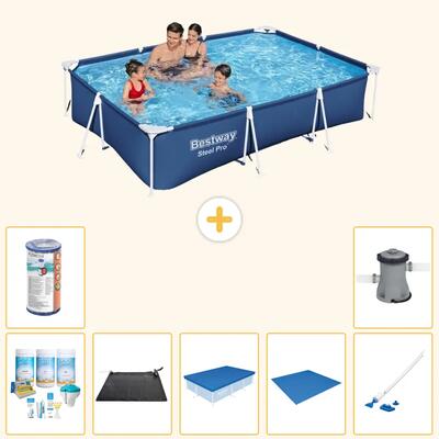 Bestway steel pro rechthoekig - 300x201x66 cm - 8-delig s21545