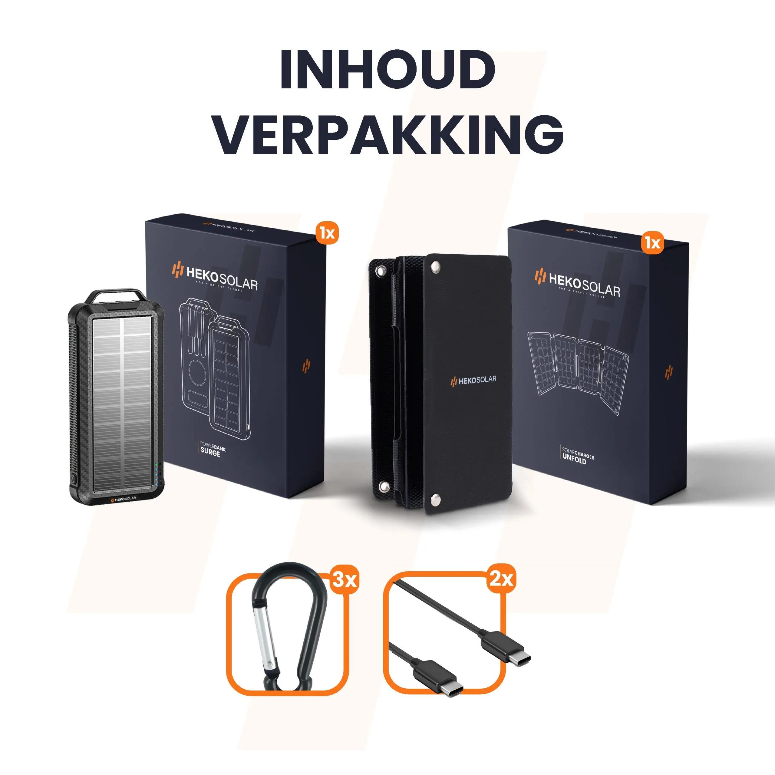 Solar Powerbank Pulse + Portable Solar Panel Unfold 15 13/13