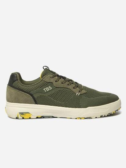 Chaussures - Tennis - Homme - Toile, lacets, talon 45 mm - NEOPOLE - Vert/Jaune