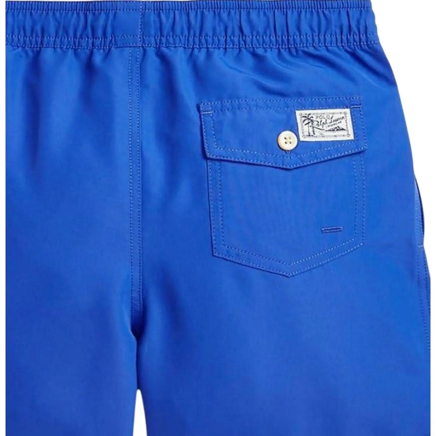 Boys Embroidered Logo Regular Swim Shorts (Blue) 4/4