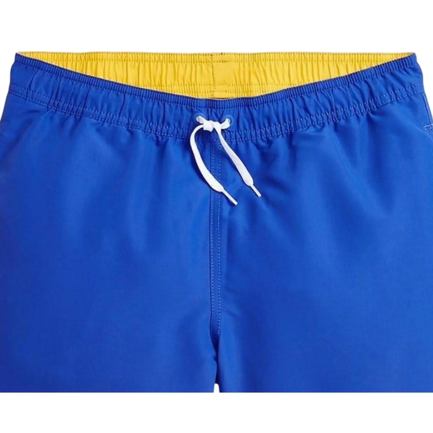 Boys Embroidered Logo Regular Swim Shorts (Blue) 3/4