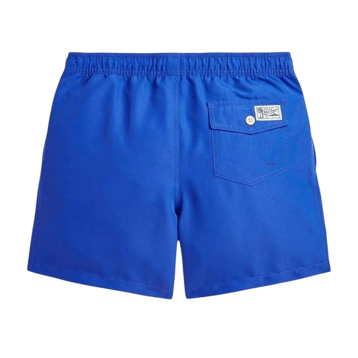 Boys Embroidered Logo Regular Swim Shorts (Blue) 2/4